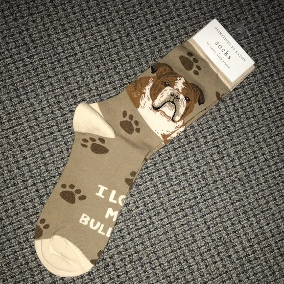 Primitives by Kathy Tan‎ Bulldog Print Socks