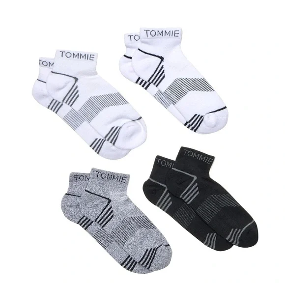 Tommie Copper Core Women's TrueTemp‎ Ultra-Fit Ankle Socks - 4-Pack Size M 7-9.5