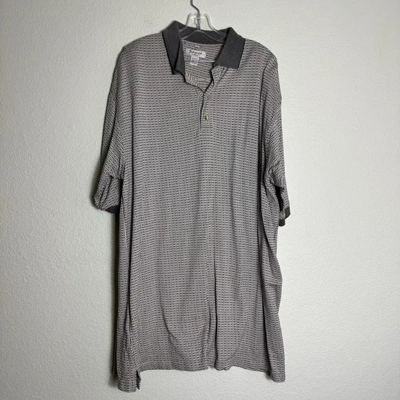Sauce By Berne Men's Polo‎ Shirt Size XLT Short Sleeve Cotton Black and Tan