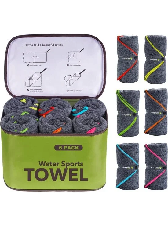 Quick Dry Microfiber Travel Towels Set - Super Absorbent, Lightweight & Compact