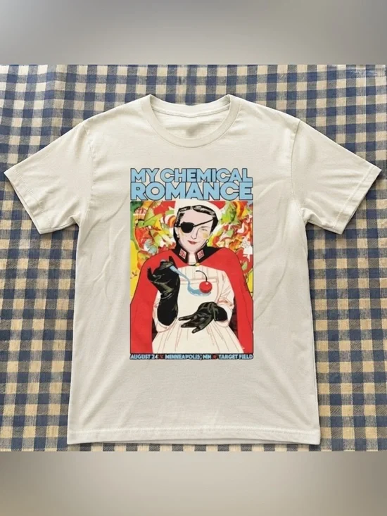 Vintage Chemical Romance Graphic Tee - White Retro 70s