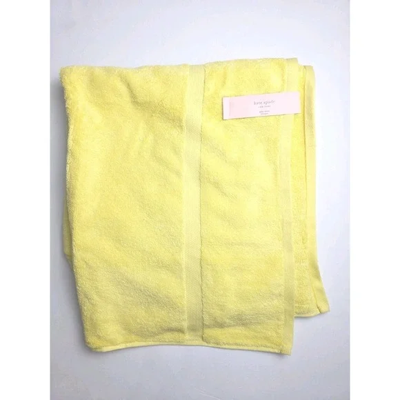 Kate Spade Harrington bath towel NWT yellow‎ cotton 30x56
