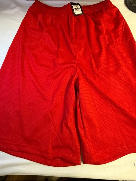 Men's Athletic Mesh Shorts - Red