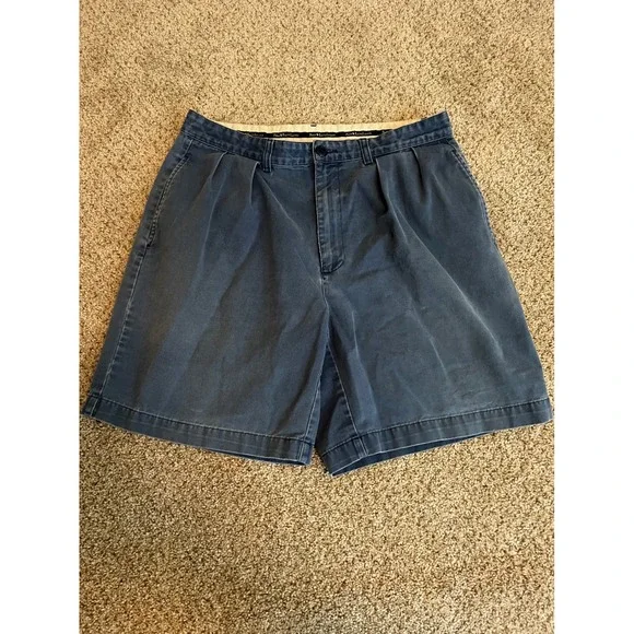VTG 90s Polo Ralph Lauren Men's Pleated Chino Shorts 34 Blue 8