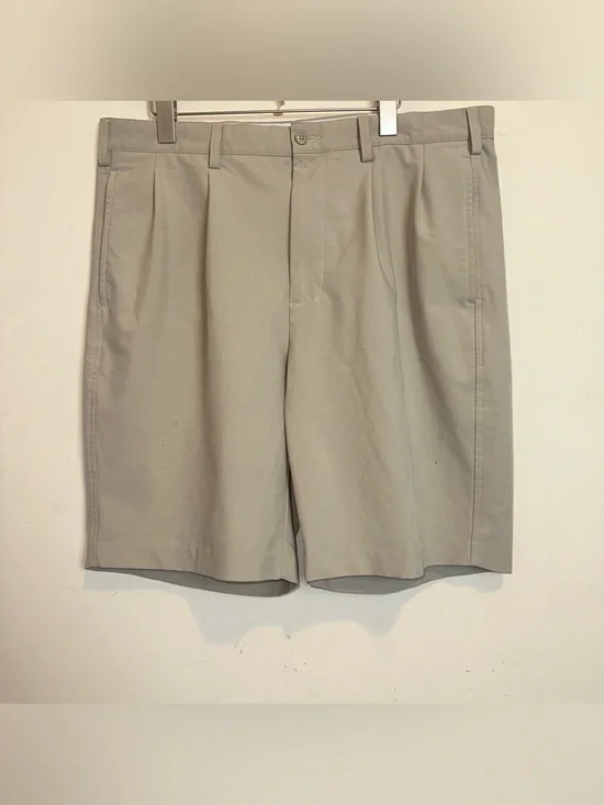 FootJoy FJ Pleated Golf Shorts Mens Size 36 Performance Preppy Casual Khaki Dad