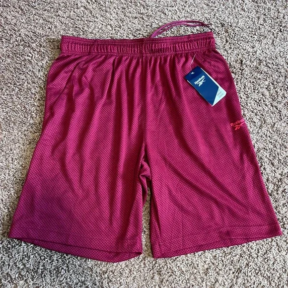 Reebok Mens Open Shot Basketball Shorts Garnet Red REM211SH30051 Size L 9 Inseam