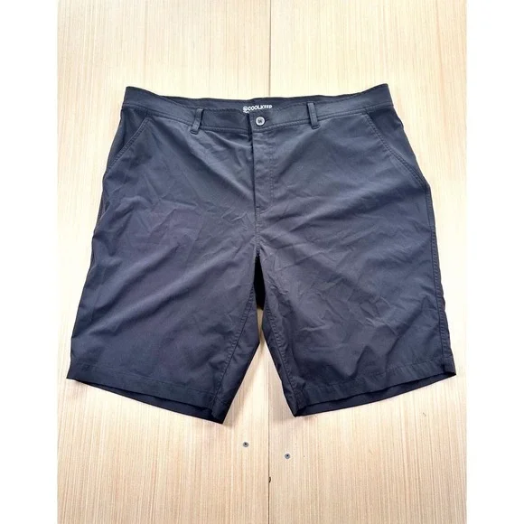 Coolkeep Chino Shorts Men 42 Black Stretch Performance Streetwear Outdoor Summer
