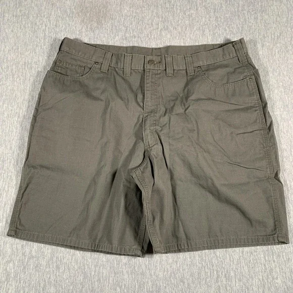 Carhartt Shorts‎ Mens 44 Green Original Fit Ripstop Work Utility Cotton