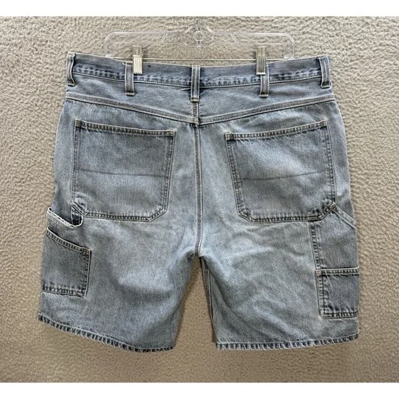 Vintage Faded Glory Shorts Mens 36 Blue‎ Denim Carpenter Jorts Baggy Grunge Y2K