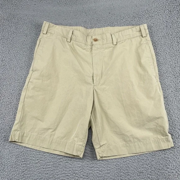 Bills Khakis Shorts Mens 36 Tan Chino Flat Front 100% Cotton Made in USA Casual