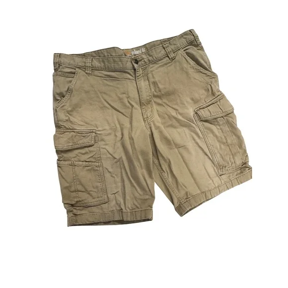 Carhartt Men's Khaki‎ Relaxed Fit Cargo Shorts Size 40