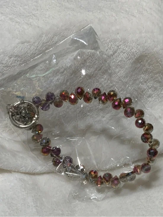 Aurora Crystal Beaded Bracelet - Pink Multicolor