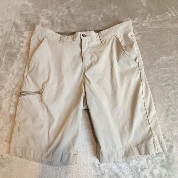 Weatherproof Vintage‎ Men's Cargo Shorts Size 36 Gray Stretch Performance Nylon