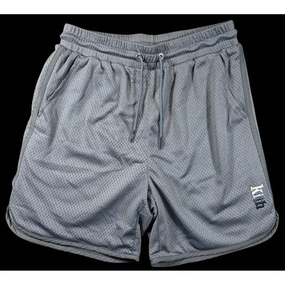 Kith Jordan Collaboration Mesh Men's Athletic Shorts Battleship Grey Sz  X-Small