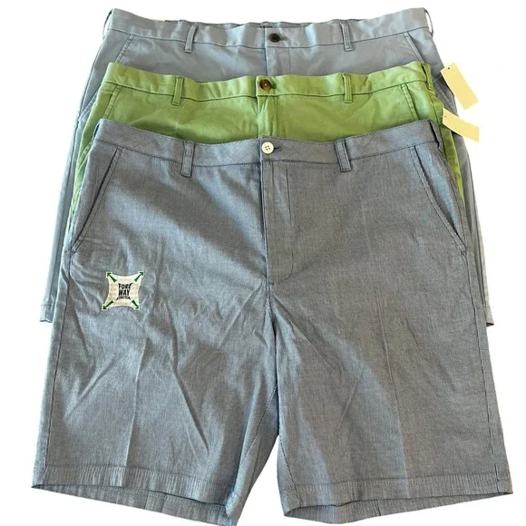 IZOD shorts Mens 42‎ Lot of 3 NWT Blue Green Striped 9.5