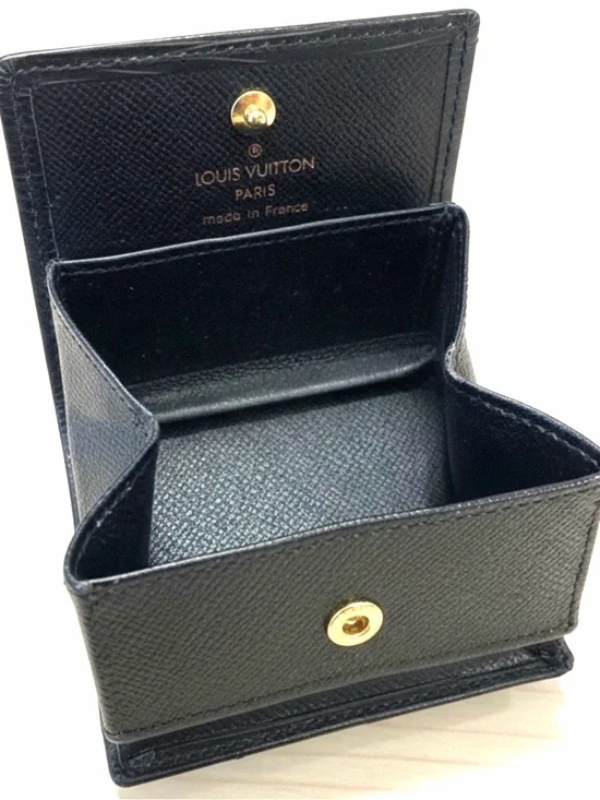 LOUIS VUITTON Epi Porte Monnaie Boite Coin Purse M63692 Black Noir France