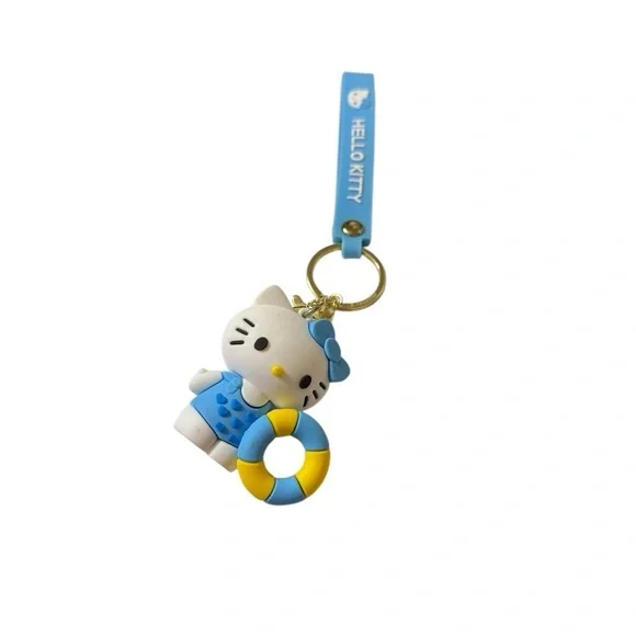 Hello Kitty Keychain – Blue Swimsuit with Lifesaver