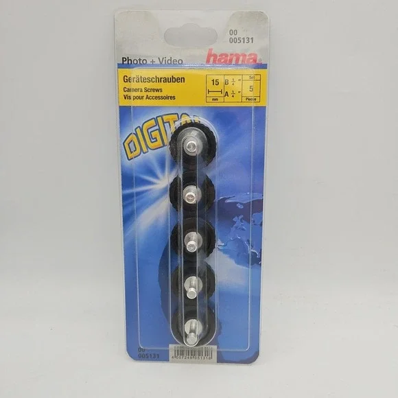 Hama Camera‎ Screws 15mm 5 Pieces Brand New Made In Germany
