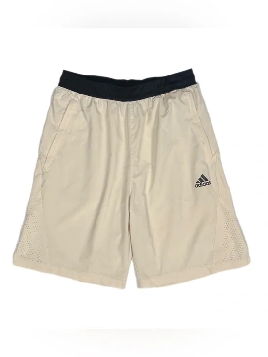 Adidas Axis Knit 3.0 cream black lightweight athletic fit shorts men's‎ medium