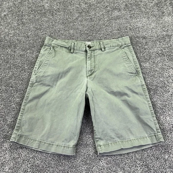 Gap Shorts Mens 31 Green Chino Canvas Casual Flat Front Summer Pockets City