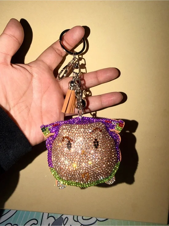 💜NWOT Crystal Embellished Plush Keychain Bag Charm in Buzz Lightyear