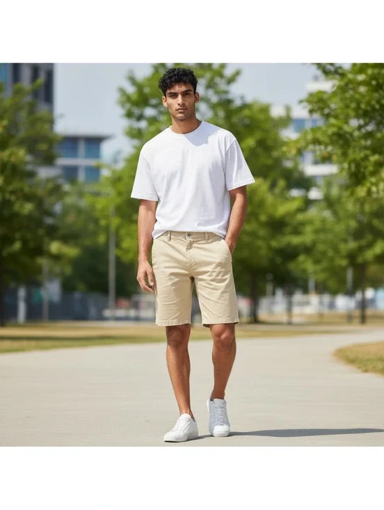 Mavi Simon Beige Chino Shorts Men’s 36 Stretch Cotton Bermuda Casual
