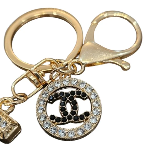 Chanel Stamped Replacement Pull Charm On NEW Gold Parfum N°5 Keychain