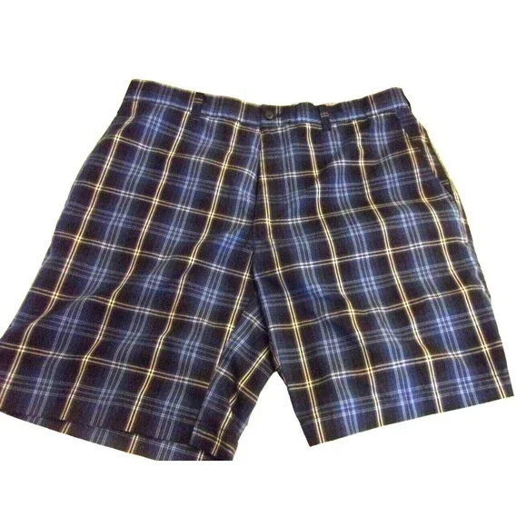 Champions Tour Sz. 36 Blue Plaid Shorts Quick Dry Soft Golf