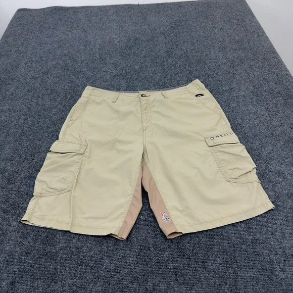 O'Neill Cargo Shorts Mens 34 Tan Khaki Ripstop X-Static XT2 Outdoor‎ Gorpcore