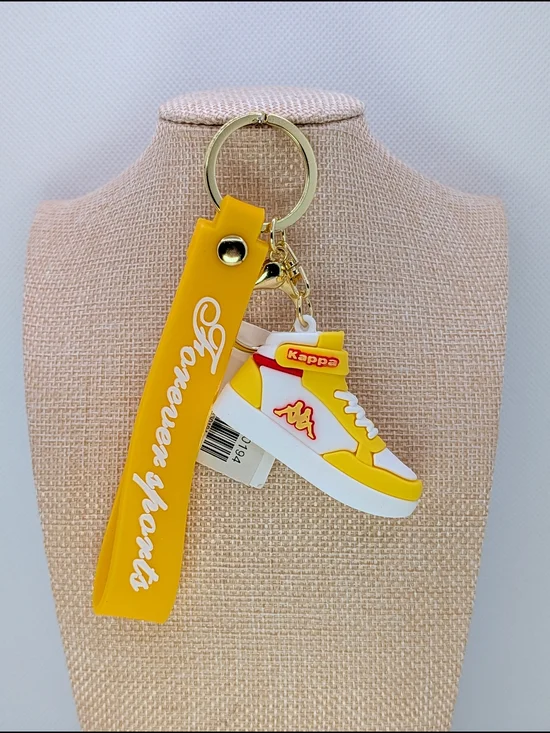 Yellow & White Sneaker Keychain Bag Charm Combo