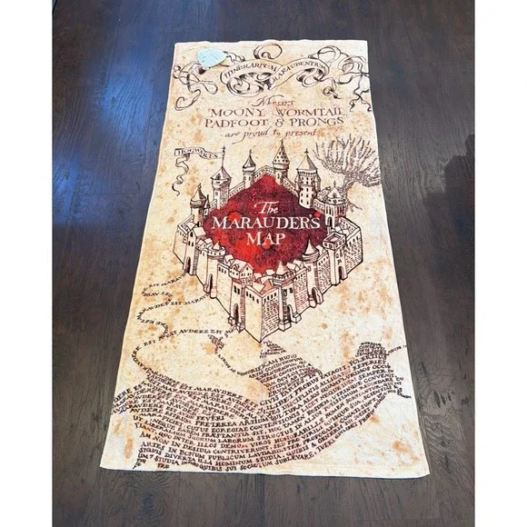 Harry Potter Marauders Map Beach‎ Towel NWT