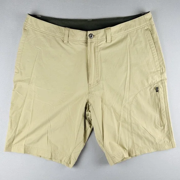 Patagonia Mens Hiking Shorts 36 Tan Beige Nylon Spandex Outdoor Performance