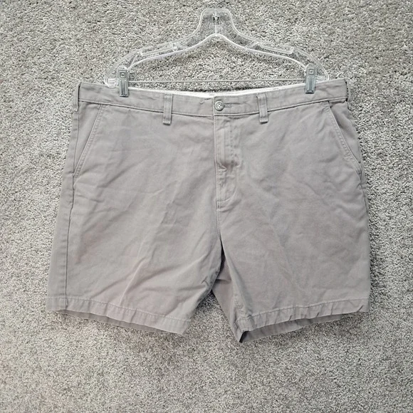 Eddie Bauer Mens Legend Wash Chino Shorts Size 40 Gray Outdoor Casual 7613