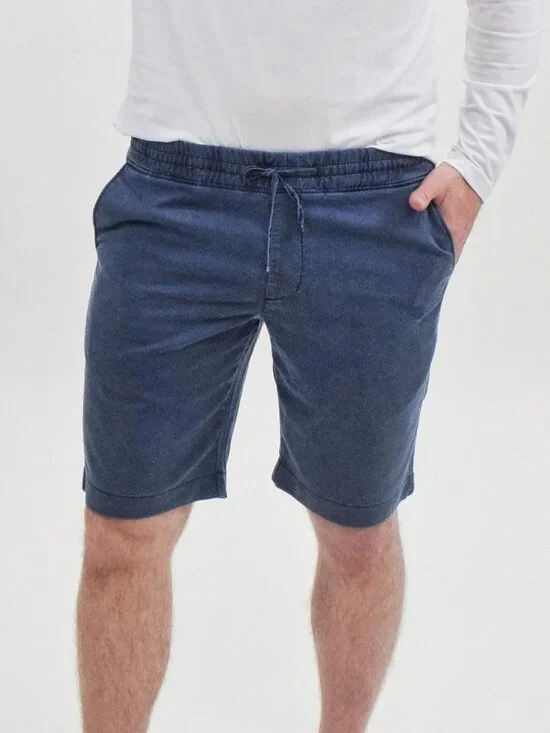 Suit Sartoria Blue Washed Drawstring Bermuda Shorts/13043