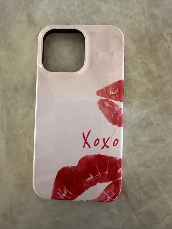 Pink XOXO Kiss Print Phone Case