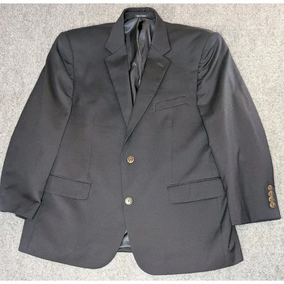 Joseph & Feiss Gold‎ Classic Fit 100% Wool Two Button 44S Navy Blue Blazer