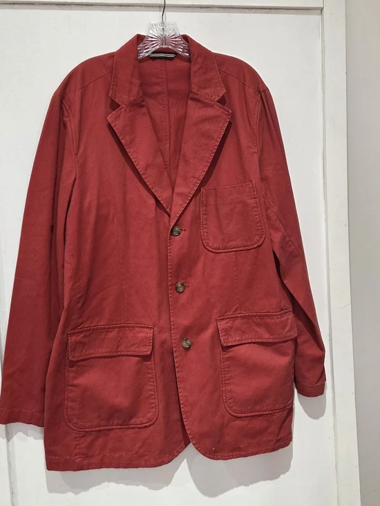 Bass Men's Red Lightweight Cotton Jacket Blazer