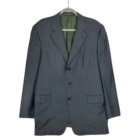 Ermenegildo Zegna Trofeo Gray Stripe Sport Coat 44R (US) Suit Jacket Wool Italy