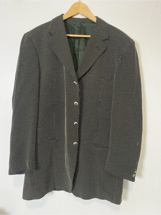 Versace Classic V2 Neiman Marcus Designer Collection Men's Blazer Sz 54L Blk Wht