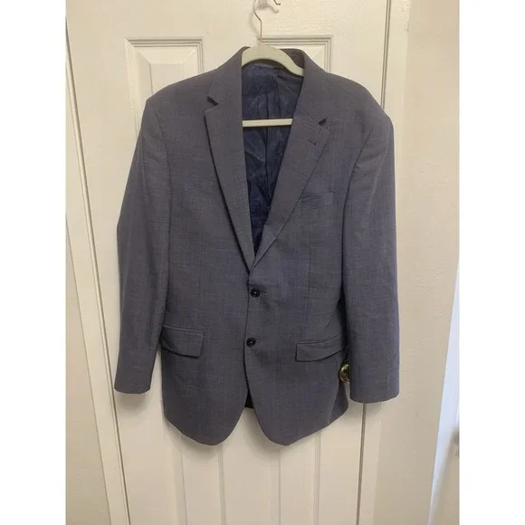 Jos. A. Bank 1905 Slim Fit Mens Blazer Wool Blend Gray 40 R