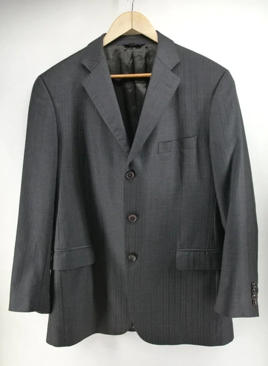 Brooks Brothers 1818 Regent Loro Piana Wool Blazer Size 43R 36 Gray Three Button