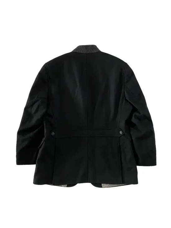 HUGO BOSS Black Label Madrid Stand Collar Military Jacket Mens 44R Black Cashmer