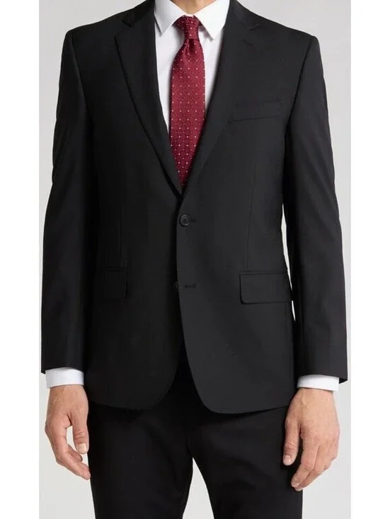 $498 NWT Brooks Brothers Explorer Classic Suit Jacket Black Mens 48R
