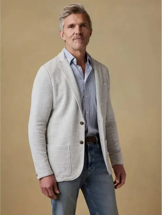 Faherty Inlet Knit Blazer - Heather Grey men’s size Small