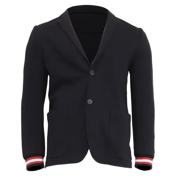 Givenchy Single-Breasted Blazer with Pockets in Black Cotton