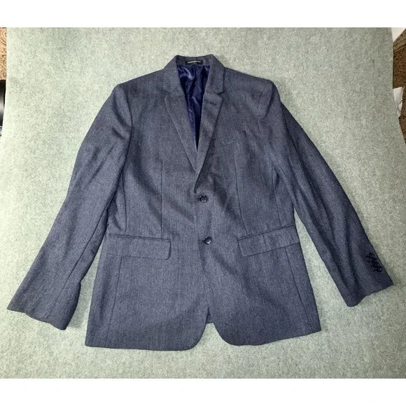 Banana Republic Blazer Jacket Navy Blue Wool Blend Men's Size‎ 42R