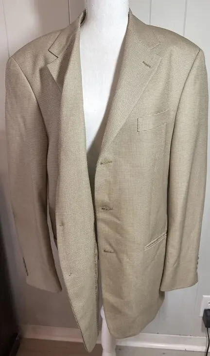 LUCA ROSSI Italia Blazer Mens 42R Brown Suit Jacket Sport Coat Interview BB2