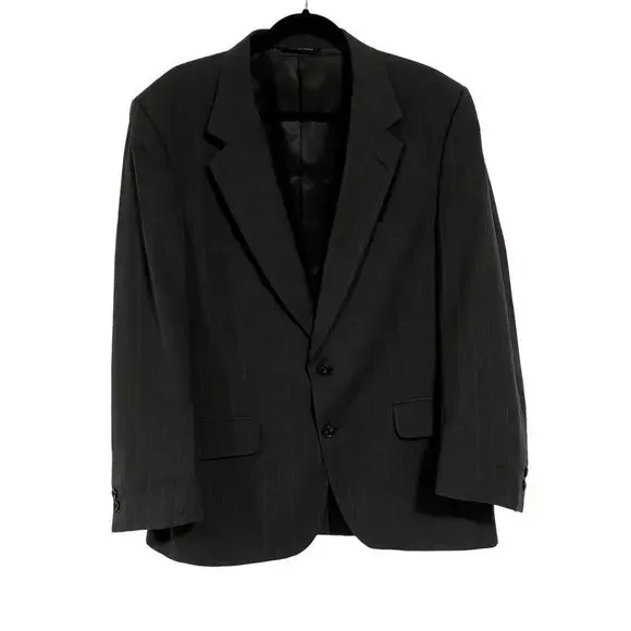 Christian Dior Monsieur‎ Vintage Navy Blue Pinstripe Blazer Size 44L
