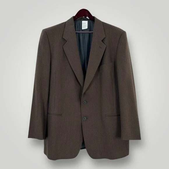 Vestimenta SpA Brown Blazer Mens Size Italy 56 (US 40) 100% Pure Wool Sport Coat