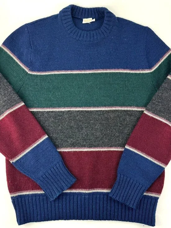 Vintage Brooks Brothers Brooksgate Wool Striped Sweater Mens XL Preppy Ivy USA